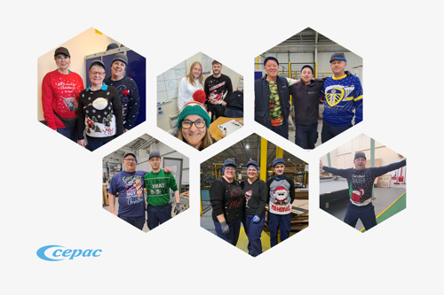 Another selection of images of staff members wearing christmas jumpers