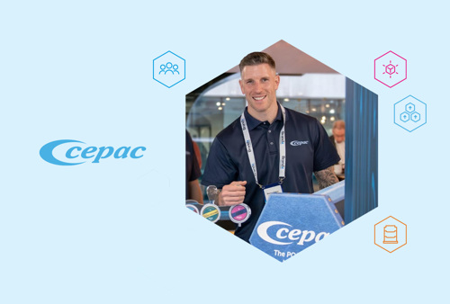 Photo of Martyn Kidner, Sales Manager Doncaster. Cepac logo included and small icons depicting POS, WOW factor, Display and a people icon.